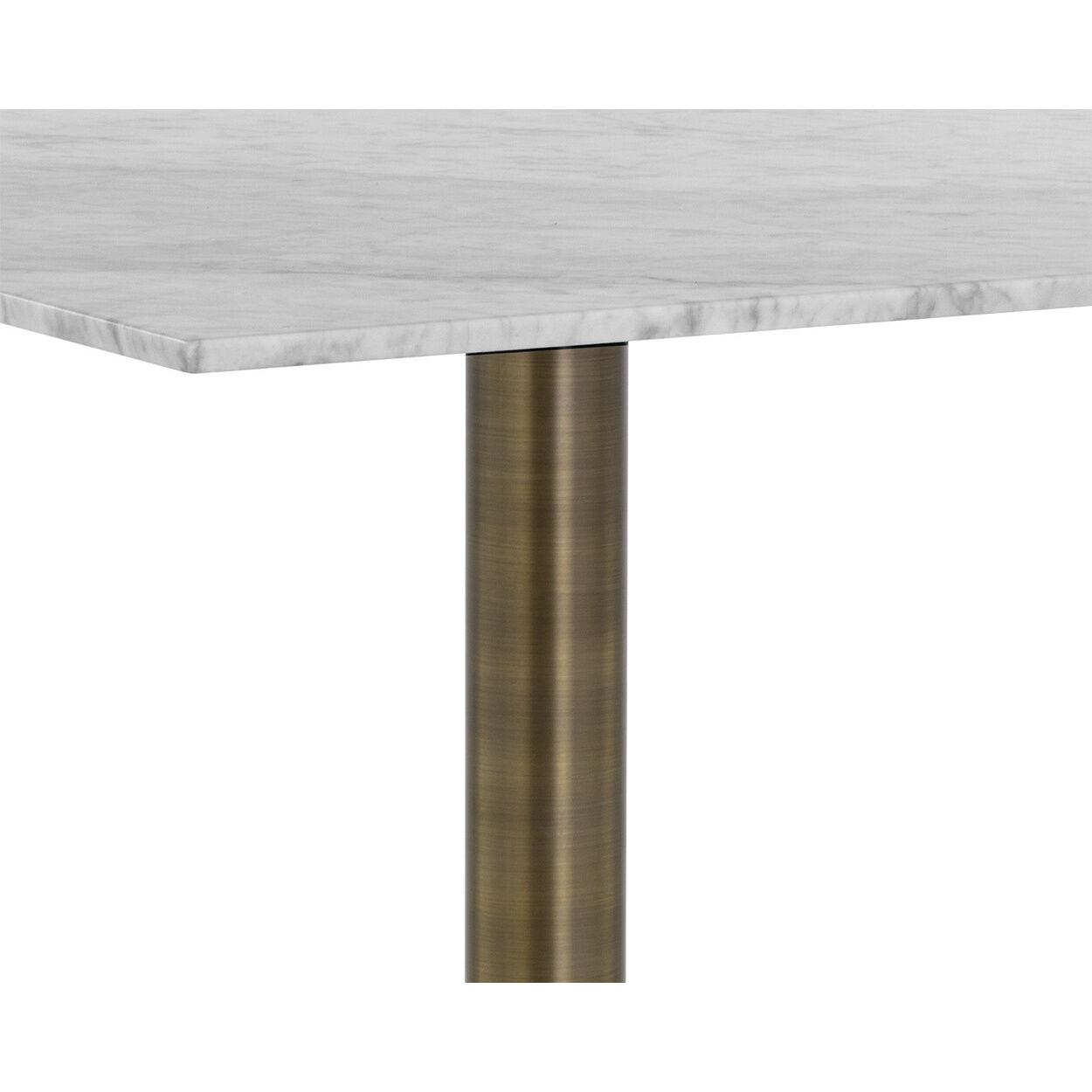 Enco White / Antique Gold Counter Table